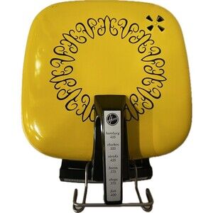 Hoover Vintage Stainless Steel Electric Fry Pan B3009 Canary Yellow Lid TESTED